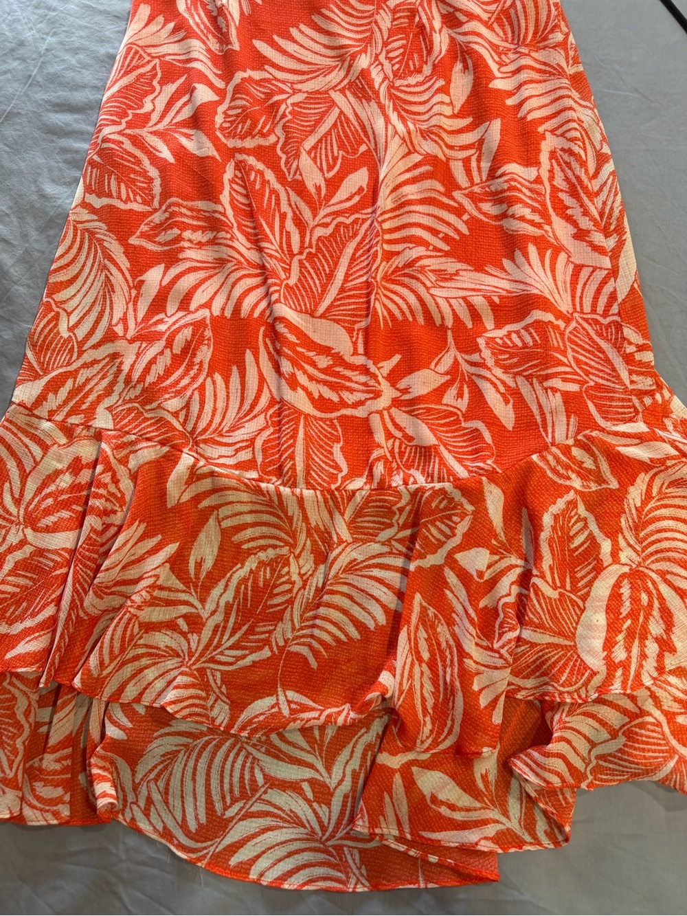CeCe Vibrant Orange Draped Skirt